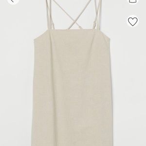 Linen blend dress.
